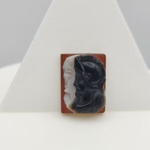 RARE Vintage Loose Cameo of Two Left Facing Roman Soldiers